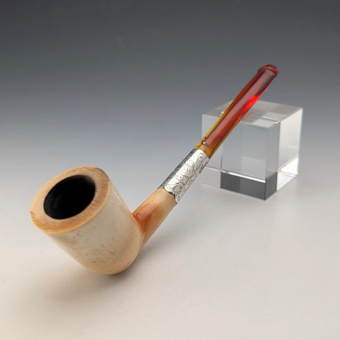 英国アンティーク 純銀装飾メシャムパイプ ケース入り