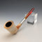 Antique British sterling silver meerschaum pipe in case