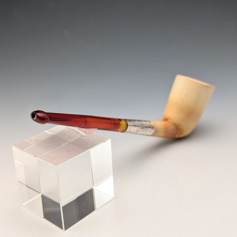 英国アンティーク 純銀装飾メシャムパイプ ケース入り