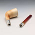 Antique British sterling silver meerschaum pipe in case