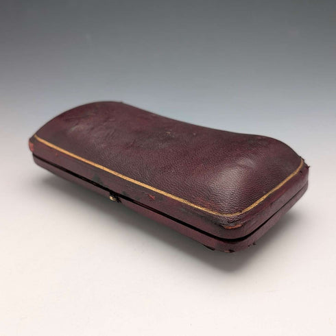 Early 20th Century British Antique Sterling Silver Estate Pipe Pair by Comoys, Case Included