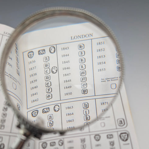 Circa 1900 British Antique Sterling Silver Handle Magnifying Glass