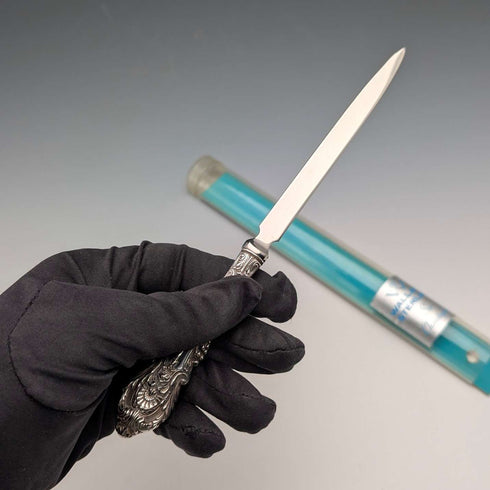 1968年頃 米国ヴィンテージ 純銀製ハンドル レターオープナー ケース入 極美品 Wallace