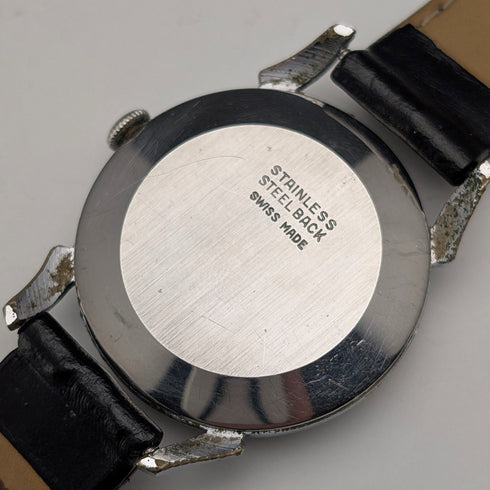 英國古董 JW Benson 男士機械腕錶,合金錶殼,15 鑽,走時良好