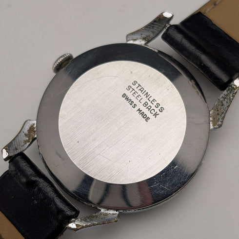 British vintage JW Benson men's mechanical wristwatch with alloy case, 15 jewels, in good working order