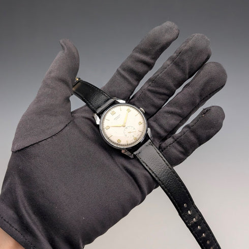 英國古董 JW Benson 男士機械腕錶,合金錶殼,15 鑽,走時良好