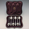 1897 British Antique Sterling Silver Teaspoons, Set of 6, 60g, Josiah Williams, with Case