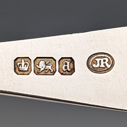 1893年 英国アンティーク 純銀製ティースプーン6本セット 計90g John Round&Son ケース入