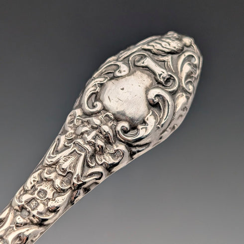 1903 年英國古董純銀鞋拔,附紐帶鉤,WJ Myatt & Co.