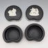 Vintage British Wedgwood Black Jasper Bean-Shaped Box Pair