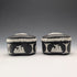 Vintage British Wedgwood Black Jasper Bean-Shaped Box Pair
