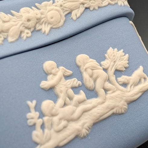 British Vintage Wedgwood Jasperware Bean-Shaped Box Trio