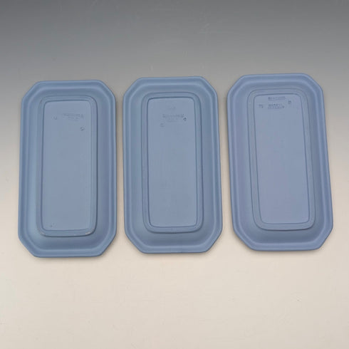 英国ヴィンテージ ウェッジウッド ジャスパーウェア製 ピントレイトリオ