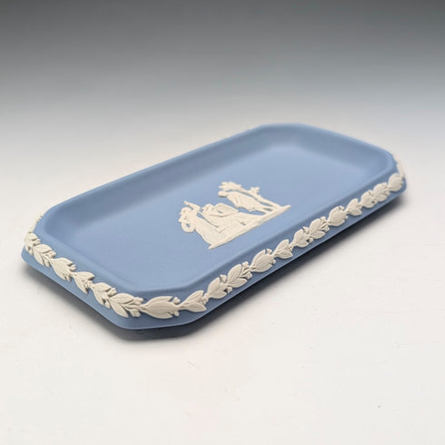 英国ヴィンテージ ウェッジウッド ジャスパーウェア製 ピントレイトリオ