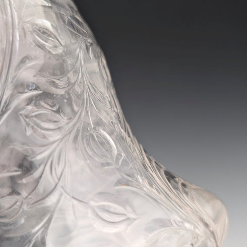 1923 British Antique Pure Silver Lid Perfume Bottle, Glass Perfume Bottle, Goldsmiths & Silversmiths