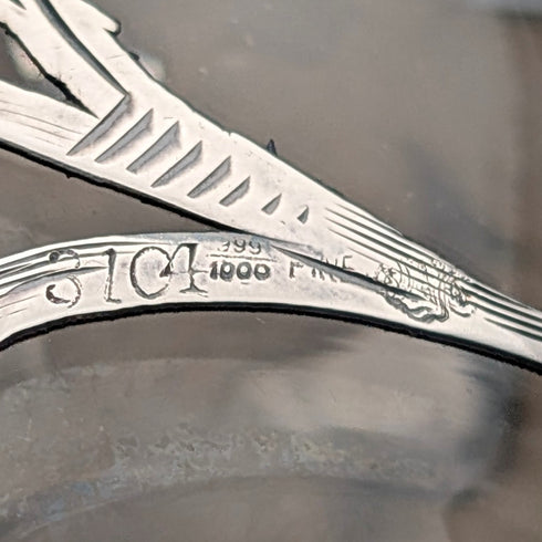 米国ヴィンテージ シルバーオーバーレイ パフュームボトル 香水瓶 アール・ヌーヴォー ALVIN