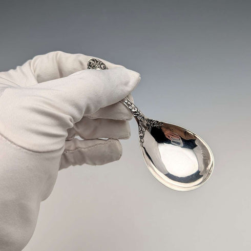 1905 British Antique Sterling Silver Tea Caddy Spoon, 14.2g, Levi & Salaman