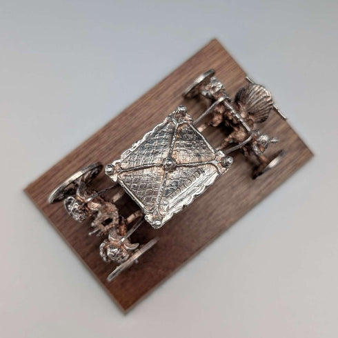 1977 British Sterling Silver Gold State Coach Miniature, 72g, Toye, Kenning & Spencer, with case
