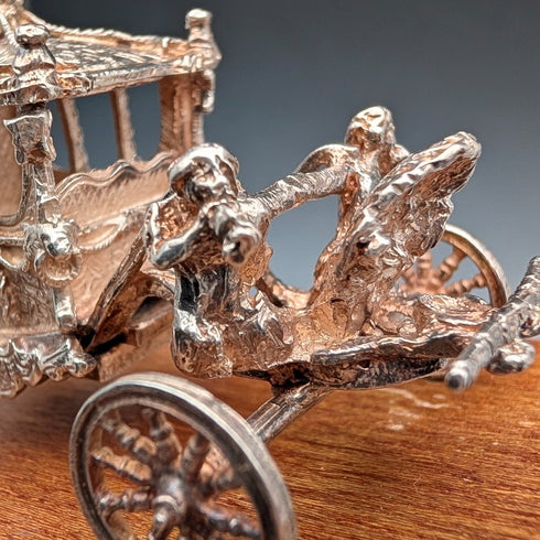 1977年英國純銀鍍金馬車模型,72克,Toye, Kenning & Spencer出品,原廠盒