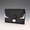 1933 British Vintage Sterling Silver Tri-fold Wallet in Black Leather by B&T