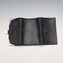 1933 British Vintage Sterling Silver Tri-fold Wallet in Black Leather by B&T