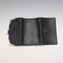 1933 British Vintage Sterling Silver Tri-fold Wallet in Black Leather by B&T