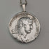 British Vintage Sterling Silver Ancient Roman Coin Replica Pendant with Sterling Silver Necklace, 28g Total