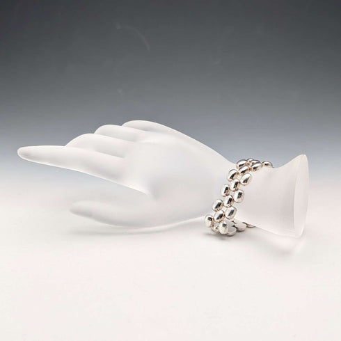 Italian Vintage Sterling Silver Panther Link Bracelet, 26.4g, Milor