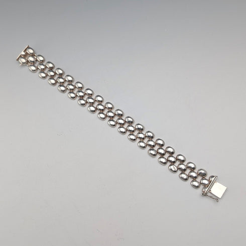 義大利復古純銀獵豹鍊式手鍊,26.4克,Milor