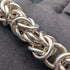 British Vintage Sterling Silver Byzantine Chain Bracelet, 29.5g