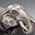 Vintage Elephant Head Design Sterling Silver Ring (Size 16.5)