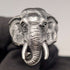 Vintage Elephant Head Design Sterling Silver Ring (Size 16.5)