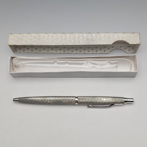 1977 British Vintage Sterling Silver Ballpoint Pen William Manton in Paper Box