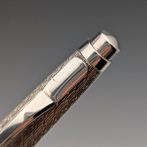 1977 British Vintage Sterling Silver Ballpoint Pen William Manton in Paper Box