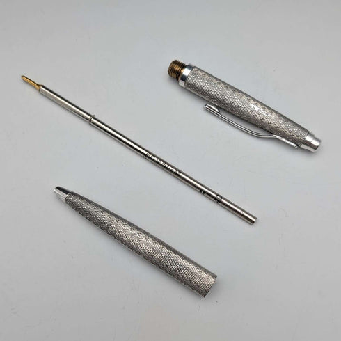 1977 British Vintage Sterling Silver Ballpoint Pen William Manton in Paper Box