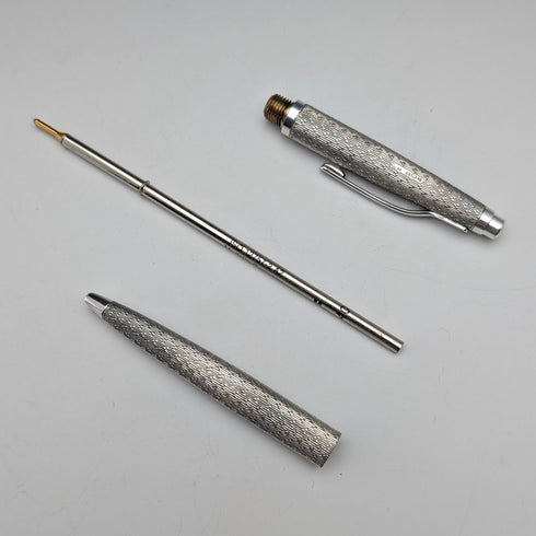 1977 British Vintage Sterling Silver Ballpoint Pen William Manton in Paper Box