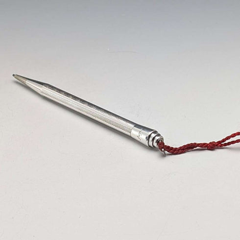 British Vintage Lifelong Sterling Silver Small Mechanical Pencil with Paper Box and Leaflet