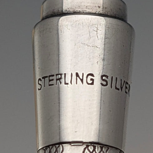 British Vintage Lifelong Sterling Silver Small Mechanical Pencil with Paper Box and Leaflet