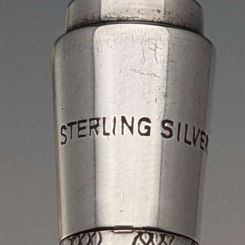 British Vintage Lifelong Sterling Silver Small Mechanical Pencil with Paper Box and Leaflet