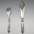 Antique British silver plate fish server set in case