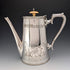 Circa 1903 British Antique Japonism Style Silver Plate Coffee Pot, Walker & Hall