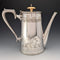 Circa 1903 British Antique Japonism Style Silver Plate Coffee Pot, Walker & Hall