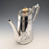 Circa 1903 British Antique Japonism Style Silver Plate Coffee Pot, Walker & Hall