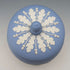 British Vintage Wedgwood Biscuit Barrel Jasperware in Pale Blue