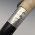 Antique black shaft, sterling silver embellishment, antler L-handle walking stick, 86cm