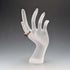Vintage sterling silver smoky quartz and citrine enamel inlay ring (size 17)