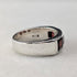 Vintage sterling silver garnet band ring (size 17)