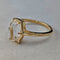 Vintage Gold-Plated Sterling Silver Quartz Ring (Sizes 16-17)