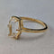 Vintage Gold-Plated Sterling Silver Quartz Ring (Sizes 16-17)