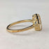 Vintage Gold-Plated Sterling Silver Quartz Ring (Sizes 16-17)